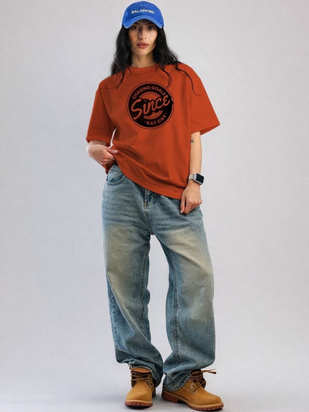 Camiseta Manga Larga Soft Touch Naranja — vista frontal