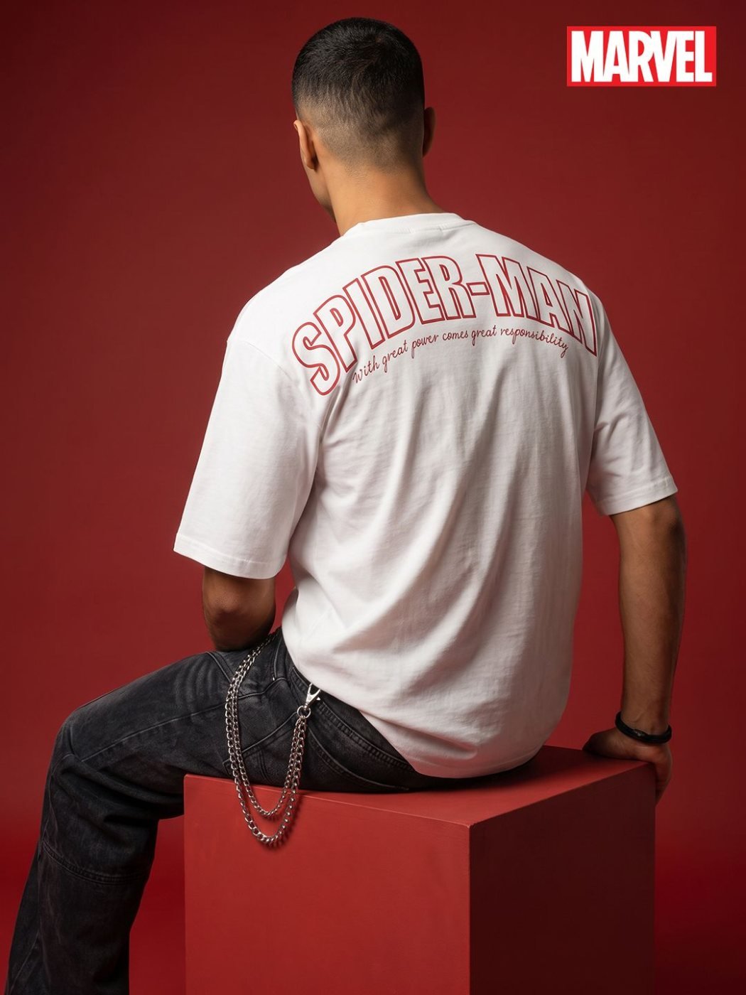 Camiseta Oversize Daily Line Blanca — vista frontal