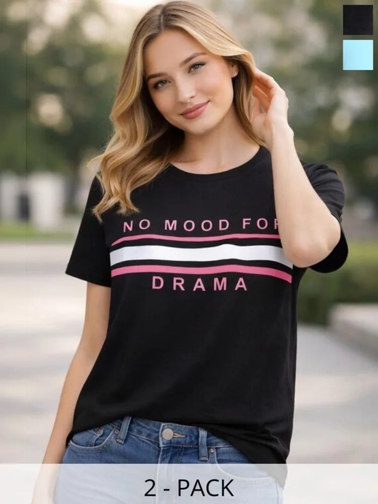 Camiseta Slim Fit Plain House Negra — vista frontal