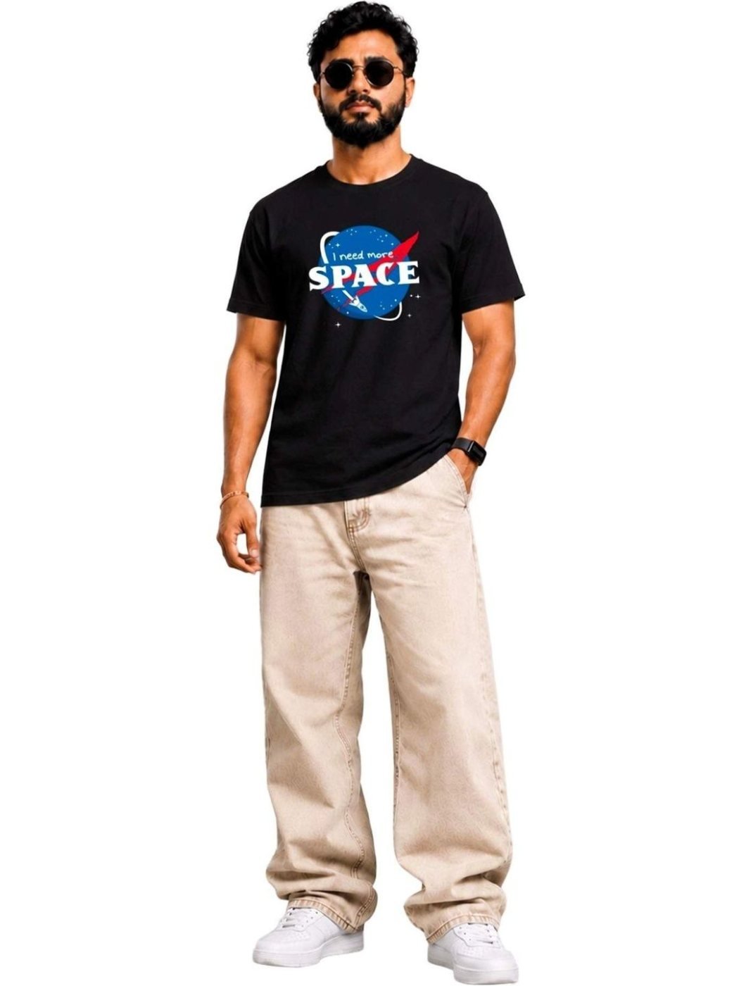 Camiseta Regular Fit Apex Co Negra — vista frontal