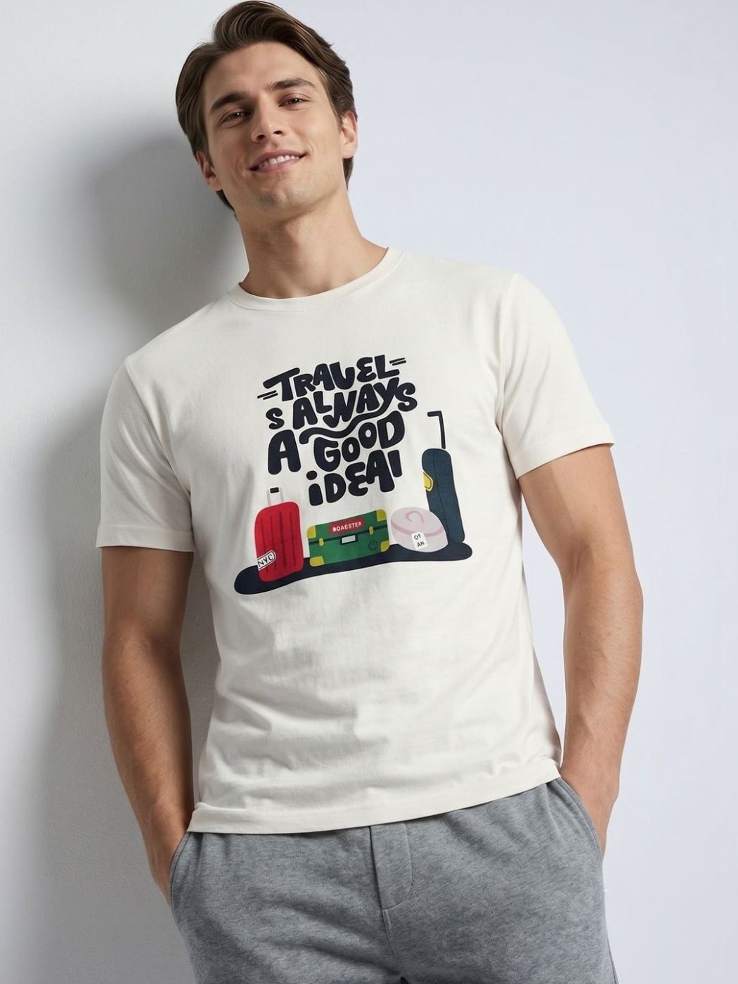 Camiseta Regular Fit Tide Co Blanca — vista frontal
