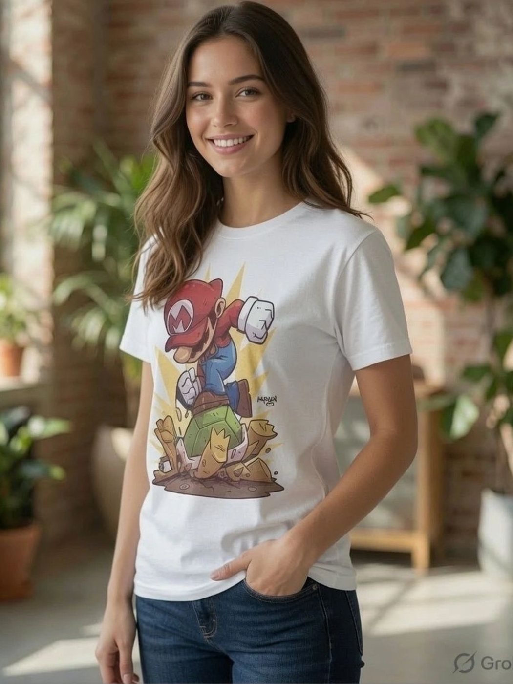 Camiseta Regular Fit Quill Co Blanca — vista frontal