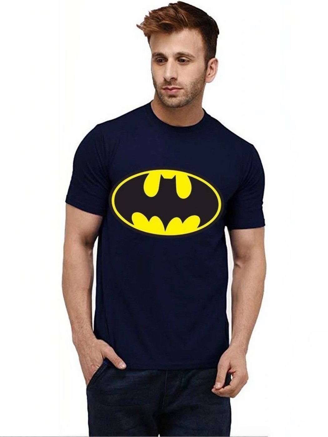 Camiseta Batman Regular Fit Street Club Azul Medio — vista frontal