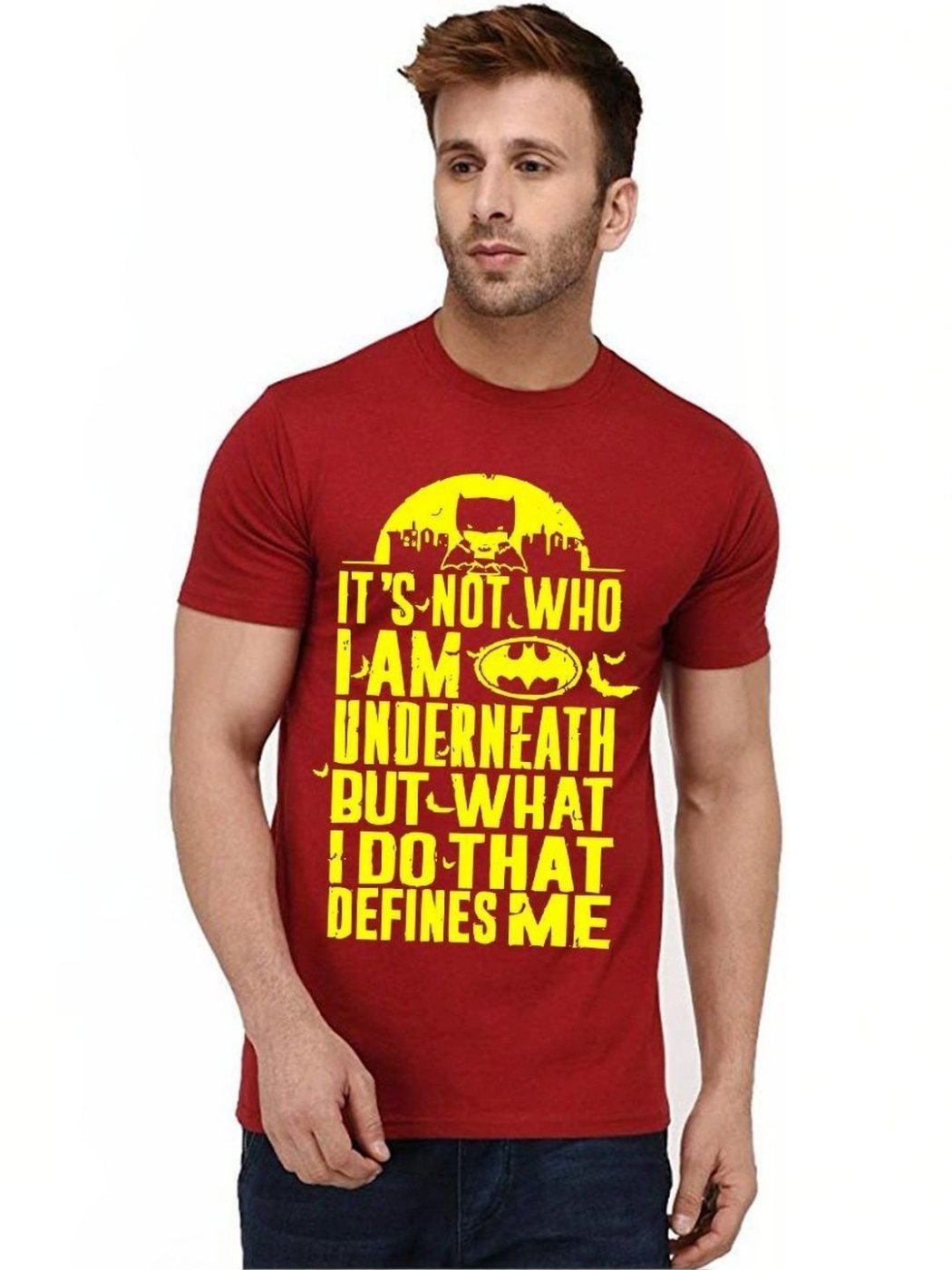 Camiseta Batman Regular Fit Pure Form Roja — vista frontal