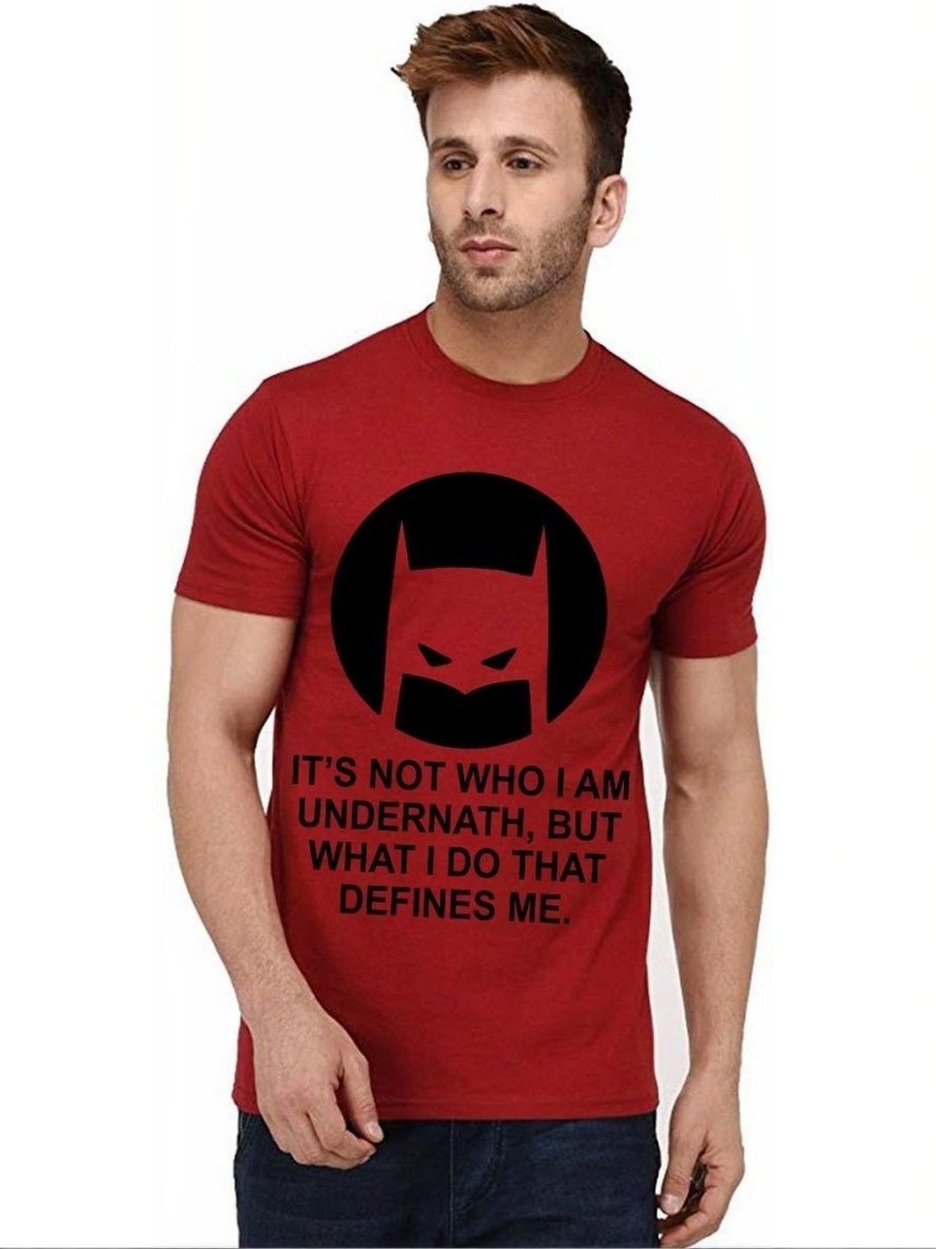 Camiseta Batman Regular Fit Studio Line Roja — vista frontal