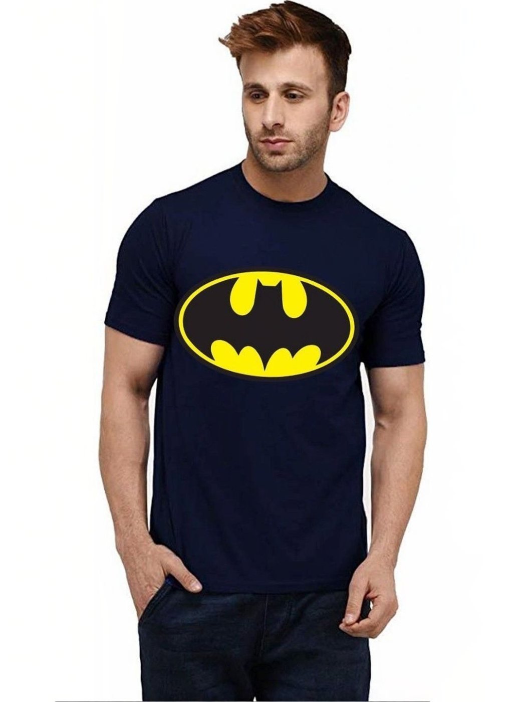 Camiseta Batman Regular Fit City Craft Azul Medio — vista frontal