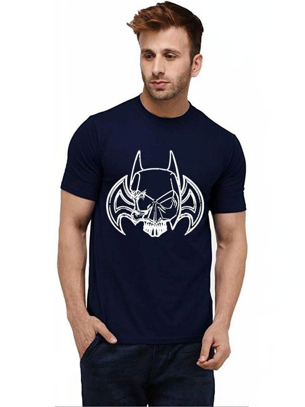 Camiseta Batman Regular Fit Pure Form Azul Medio — vista frontal