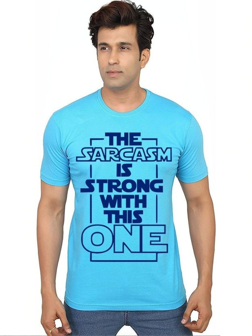 Camiseta Star Wars Regular Fit Daily Line Azul Medio — vista frontal