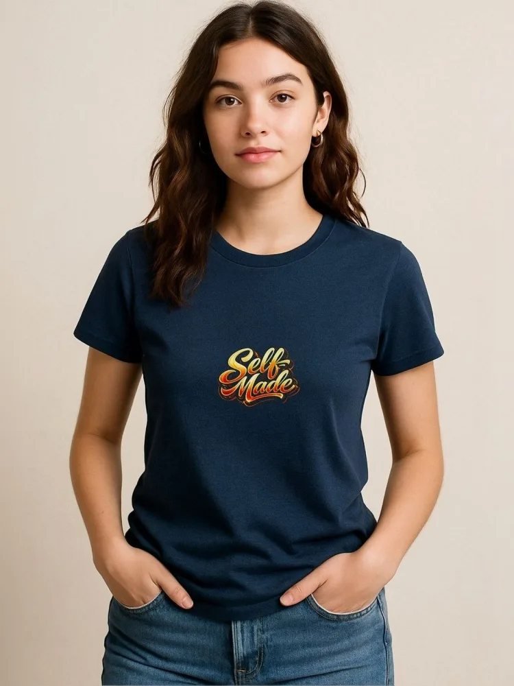 Camiseta Regular Fit Basic House Azul Navy — vista frontal