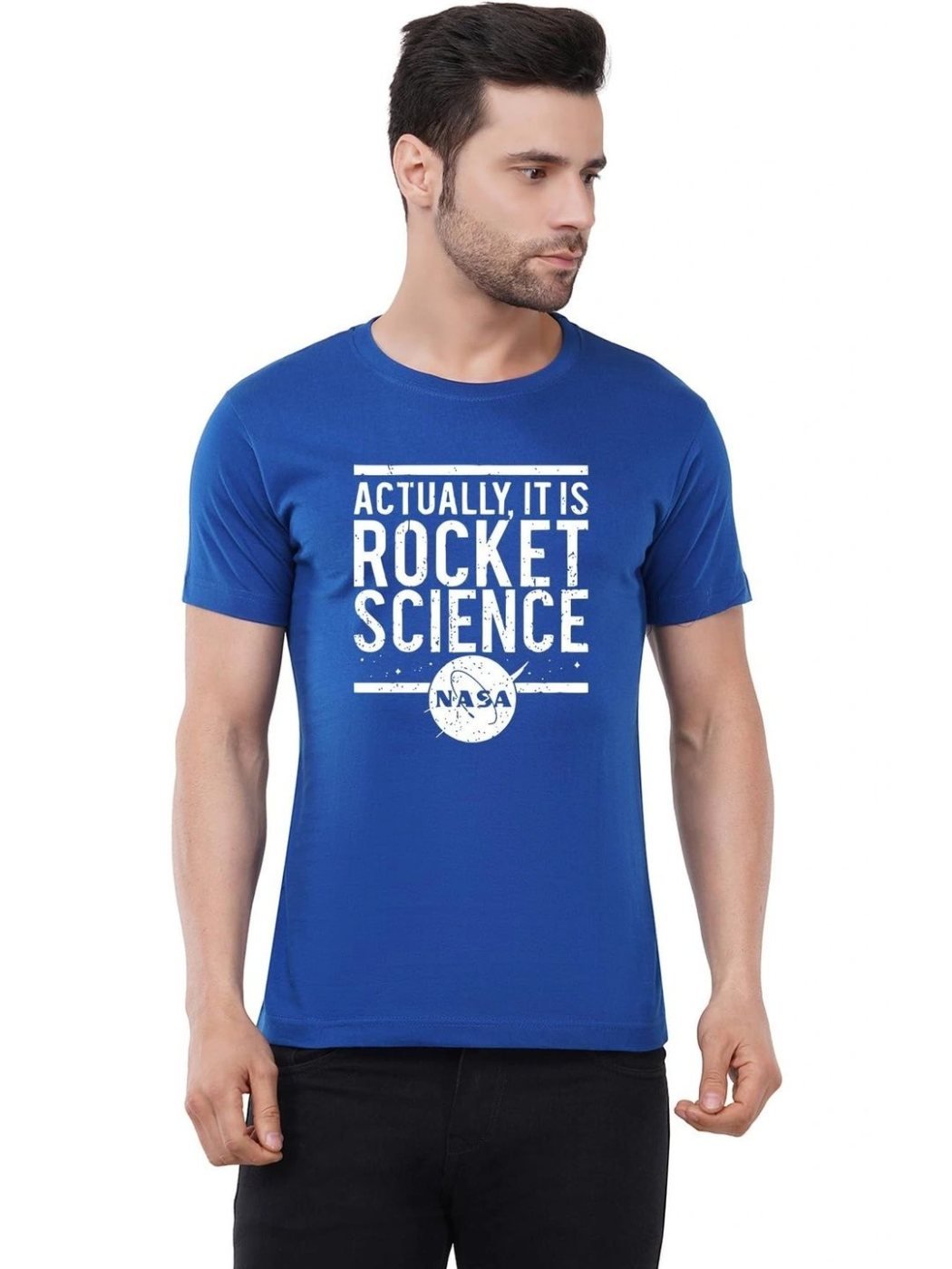 Camiseta Regular Fit Neo Line Azul Medio — vista frontal