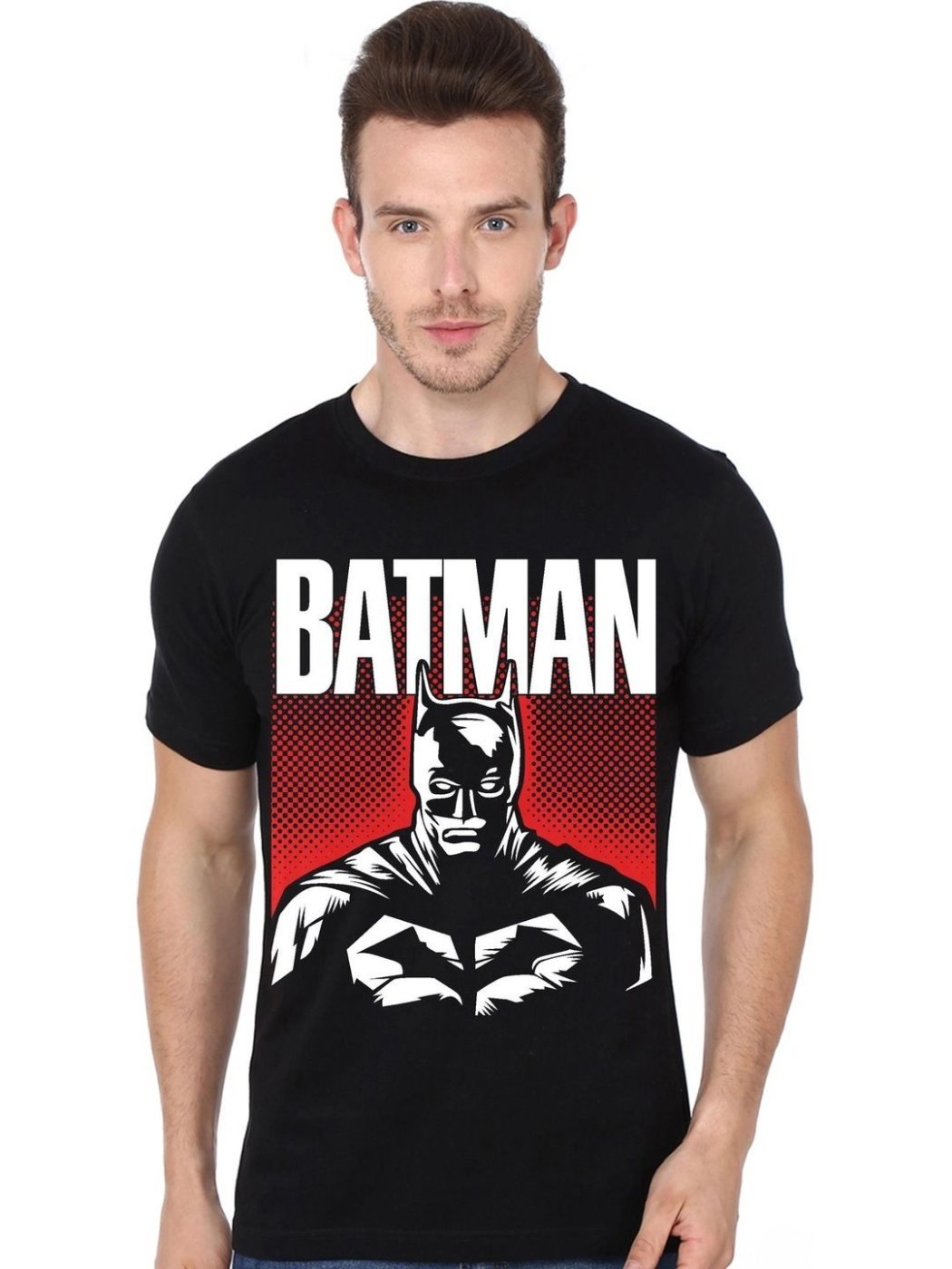 Camiseta Batman Regular Fit City Mill Negra — vista frontal