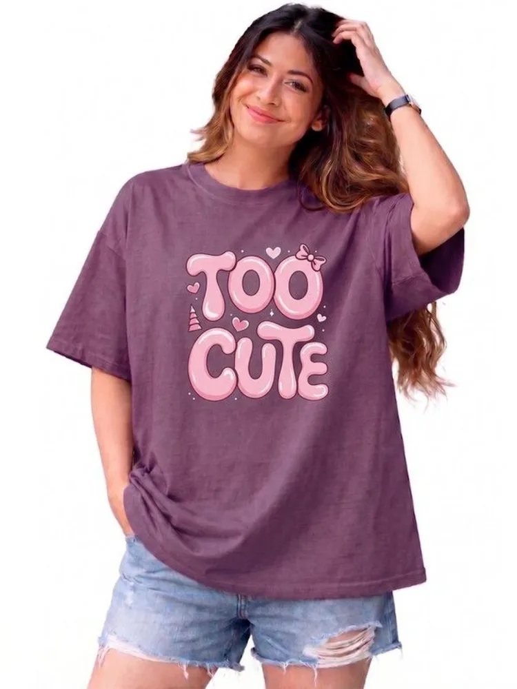 Camiseta Oversize Urban Flow Morada — vista frontal