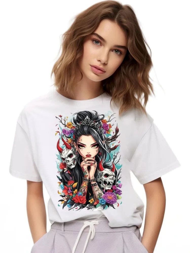 Camiseta Slim Fit Urban Flow Blanca — vista frontal