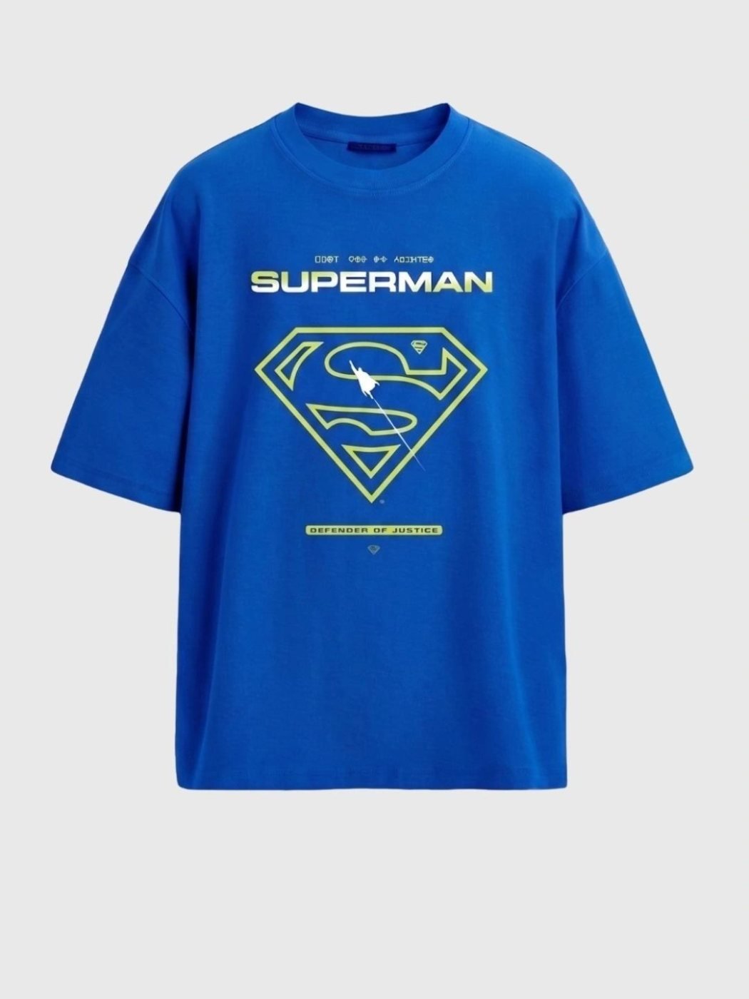 Camiseta Niña Superman School Cool Azul Rey — vista frontal