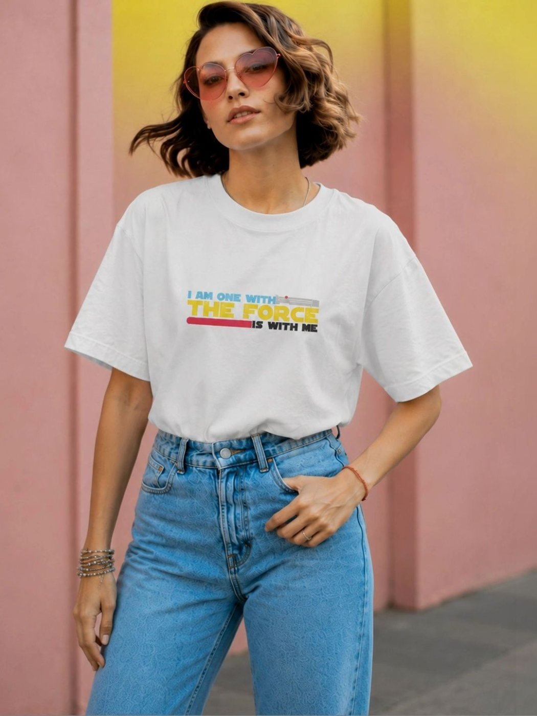 Camiseta Star Wars Regular Fit Pure Basics Blanca — vista frontal