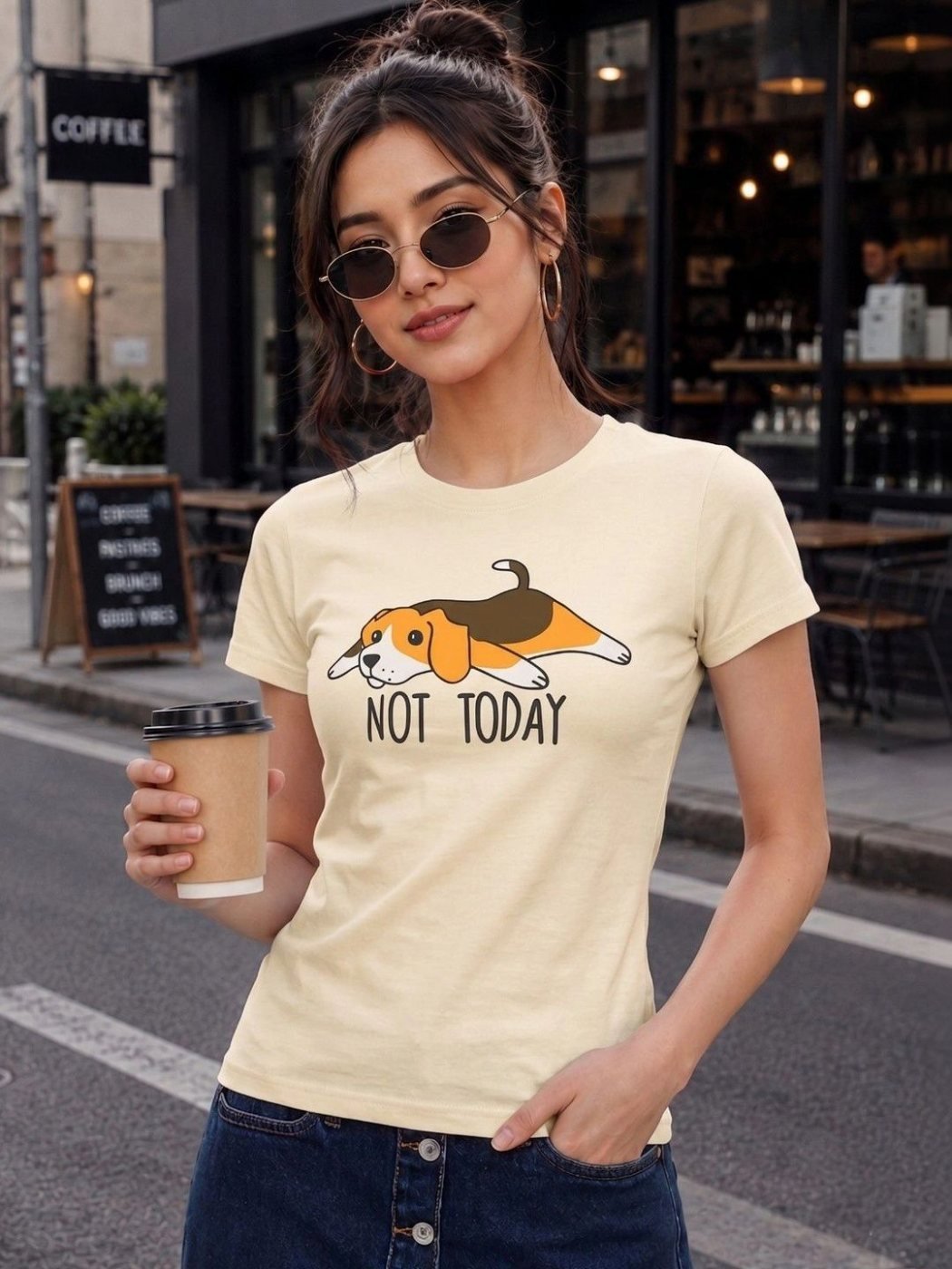 Camiseta Slim Fit Street Core Nude — vista frontal
