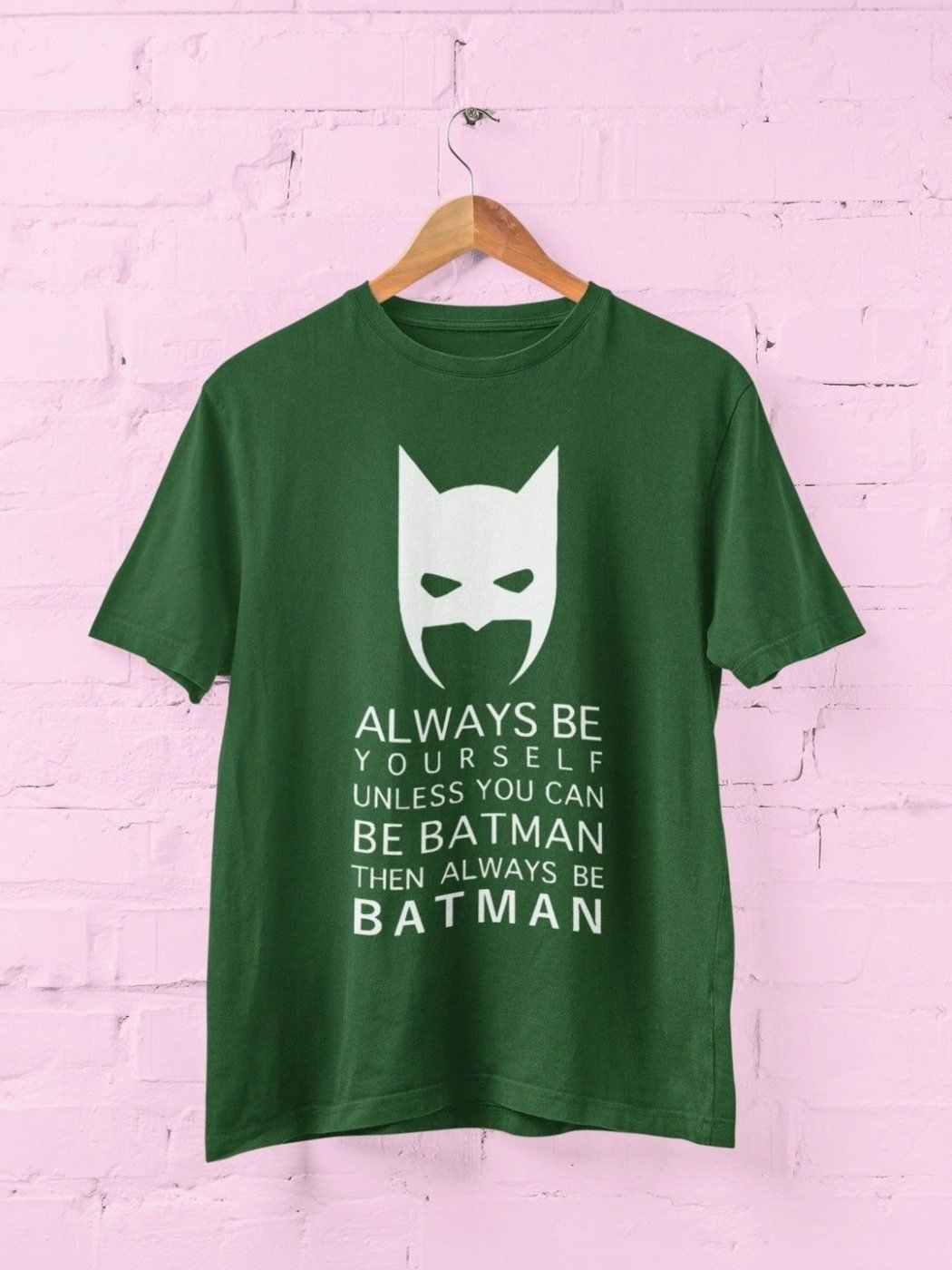 Camiseta Batman Regular Fit Fresh Line Verde Militar — vista frontal