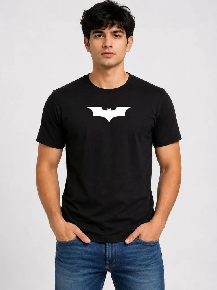 Camiseta Batman Slim Fit Cuello Redondo Plain Co Negra — vista frontal
